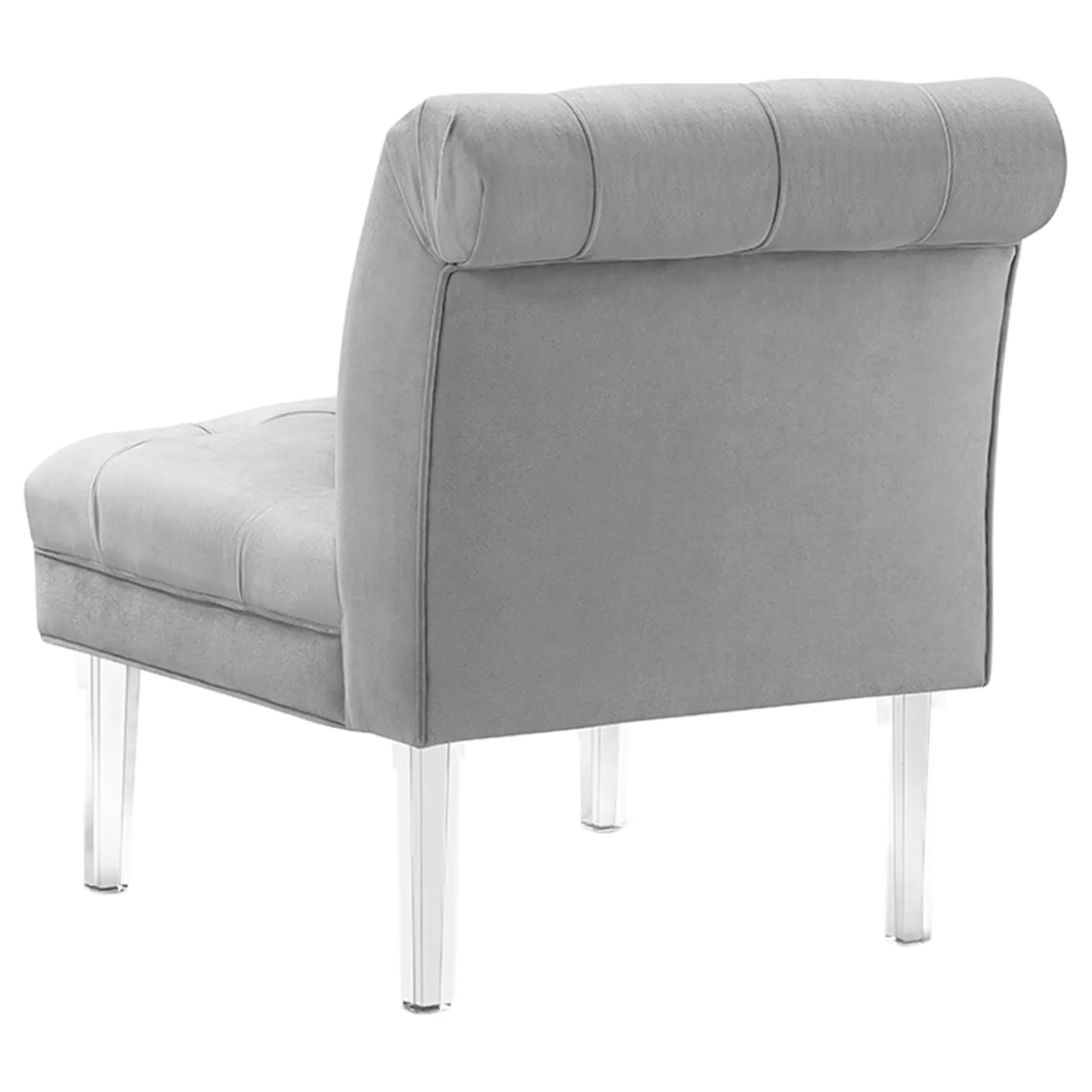* Laila Ali Grey Tufted Acrylic Leg Accent Chair Kd Fashion Hot