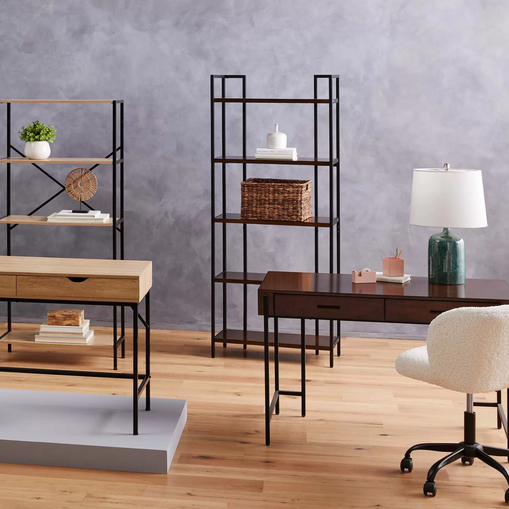 * Parkview Metal & Wood Writing Desk With Storage, 48 Less Expensive Flash Sale