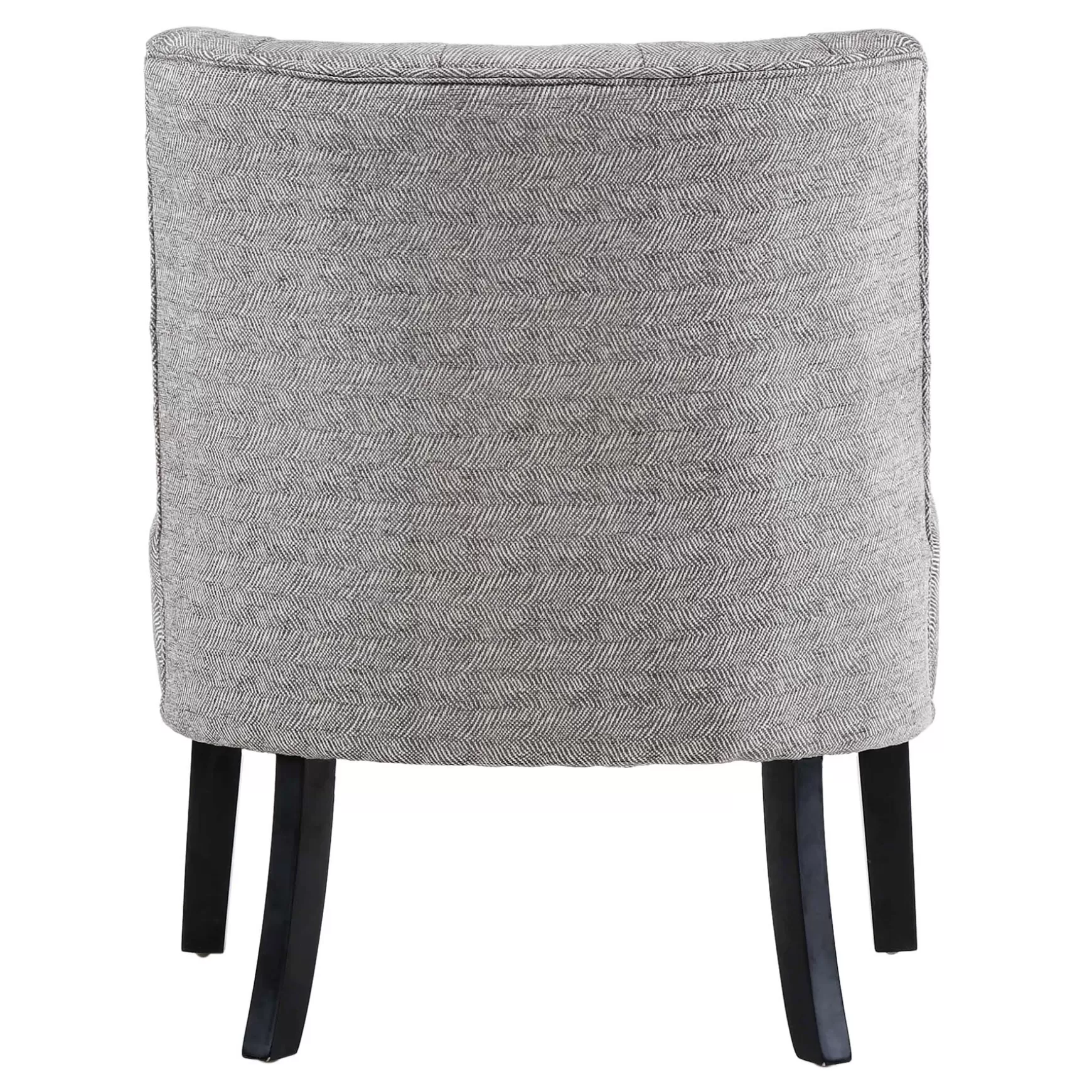 * Rich Dark Grey Tufted Armless Accent Chair With Performance Fabric Opening Sales New